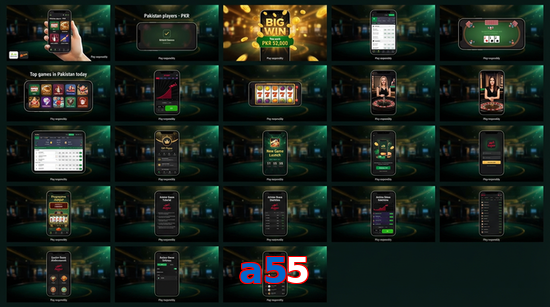 Main screen of A55 bet page for PK players